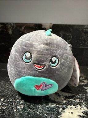 Squishmallows Gray and Teal Shark Plush